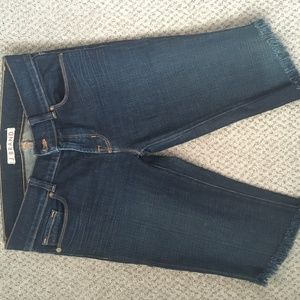 J Brand Fringe Hem Bermuda Shorts